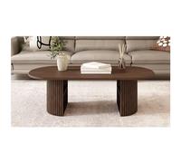 KRXSOBNV, Grande Table Basse en Bois Massif, avec Rangement, Pieds Stables, idéale for Le Salon,Tables de Sol(D)