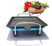 KRXSOBNV, Grill Japonais, Gril de Table, bac à Graisse, Plaque de Gril, Gril de Table avec Zone de Gril en Bande nid d'abeille, revêtement antiadhésif,Barbecue