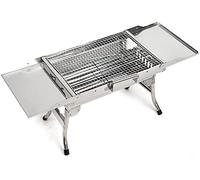 KRXSOBNV, Grill Pliant en Acier Inoxydable, Barbecue Portable d'extérieur au Charbon de Bois, Multi-usages,Barbecue