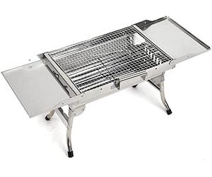 KRXSOBNV, Grill Pliant en Acier Inoxydable, Barbecue Portable d'extérieur au Charbon de Bois, Multi-usages,Barbecue