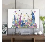 KRXSOBNV Housse pour téléviseur, Protecteur de Moniteur 32 à 80 Pouces, for Bureau, Montage Mural, écrans incurvés, décoration Salon(Flower3,55inch)