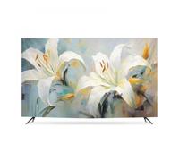 KRXSOBNV Housse pour téléviseur, Protecteur imprimé Floral for téléviseurs muraux et de Bureau, Ajustement Universel for écran LCD/LED incurvé/Plat(Flower,40-43inch)