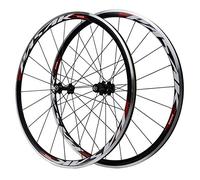 KRXSOBNV Jeu de Roues à Freins à Disque rotatifs, Paire de Roues vélo Route 700C, Jante Course en Alliage d'aluminium à Double paroi, Freins V, moyeu roulements scellés for 7 11 Vitesses(A)