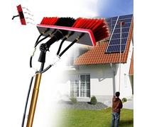 KRXSOBNV, Kit de Nettoyage ménager avec Poteau d'extension 3 à 12 m, Outils Lavage Panneaux solaires, Brosse Flexible Haute plumeau ，Brosse de Nettoyage pour Panneaux solaires