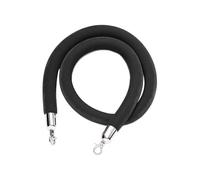 KRXSOBNV La Corde de Garde, Cordes de barrière suspendues en Velours avec Crochets argentés, for Le contrôle des foules banques d'hôtels(Black,2.5m/8.2ft/98.4in)