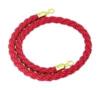 KRXSOBNV La Corde de Garde, for diviseur de File d'attente, avec Crochet doré, Corde sécurité, barrière contrôle des foules(Red,0.6m/2ft/24in)