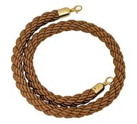 KRXSOBNV La Corde de Garde, for diviseur de File d'attente, avec Crochet doré, Corde sécurité, barrière contrôle des foules(Brown,2m/6.6ft/79in)