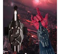 KRXSOBNV Lanceur d'araignée， Lanceur de Corde for Enfants 2,7 m, véritable Lanceur, Capable ramasser Petits Objets, Moteur électrique USB intégré, Toile for Cosplay(Black)