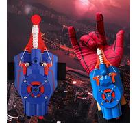 KRXSOBNV Lanceur d'araignée， Lanceur de Corde for Enfants 2,7 m, véritable Lanceur, Capable ramasser Petits Objets, Moteur électrique USB intégré, Toile for Cosplay(Blue)
