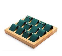 KRXSOBNV Les Bijoux, Présentoir à Boucles d'oreilles en Bois Massif, Support for Photos, présentoir Bijoux Vert(D)