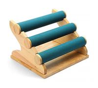 KRXSOBNV Les Bijoux, Présentoir à Bracelets 3 Niveaux avec Base en Bois détachable, idéal for Organiser et Exposer Vos Bijoux(B)