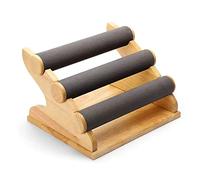 KRXSOBNV Les Bijoux, Présentoir à Bracelets 3 Niveaux avec Base en Bois détachable, idéal for Organiser et Exposer Vos Bijoux(A)