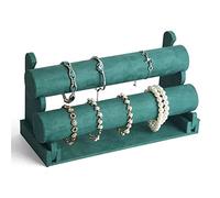 KRXSOBNV Les Bijoux, Présentoir à Bracelets détachable 2 Niveaux for Organiser et Exposer Vos Bijoux(Green)