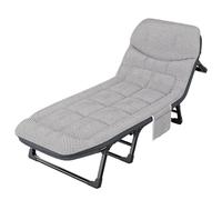 KRXSOBNV Lit Simple, Chaise Longue, lit de Sieste de Bureau, Fauteuil inclinable de Marche Simple et Portable(Small)