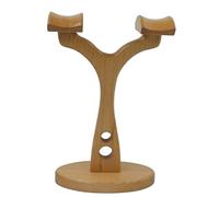 KRXSOBNV L'oreille, Accessoires de Table Jeu Support Casque Multifonction Simple en Bois Massif(Double Heads a)