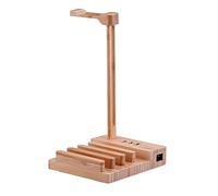 KRXSOBNV L'oreille, Support de Support Casque en Bois léger avec Interface USB, Chargement Universel for Bureau