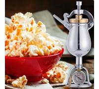 KRXSOBNV, Machine à pop-corn à air chaud, mini machine à pop-corn en acier inoxydable, pop-corn rétro chinois, avec manomètre, chauffage grillé ,Machine à pop-corn