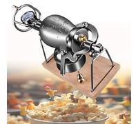 KRXSOBNV, Machine à pop-corn, machine à pop-corn traditionnelle chinoise à l'ancienne, mini-canon à main en acier inoxydable, amplificateur alimentaire, 328 ml ，Machine à pop-corn(328ML)