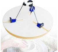 KRXSOBNV, Machine de poterie réglable de 15.3 Pouces, Outils de réparation de Pince de Sculpture, Portable for Les Professionnels débutants en céramique,Plateau tournant en céramique