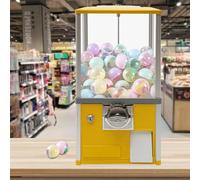 KRXSOBNV, Machine Gashapon Machine Gacha Machine Gumball Machine Candy Machine, for les magasins de jeux et les magasins de détail for boule de 4,5 à 5,5 cm, rouge,Machine à tourniquet(Yellow)