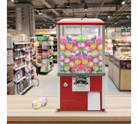 KRXSOBNV, Machine Gashapon Machine Gacha Machine Gumball Machine Candy Machine, for les magasins de jeux et les magasins de détail for boule de 4,5 à 5,5 cm, rouge,Machine à tourniquet(Red)
