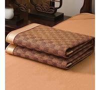 KRXSOBNV, Matelas Tapis de Couchage d'été Frais Tapis en rotin Tapis de Paille for dortoir à la Maison Literie Pliante Respirante avec taie d'oreiller/150 * 200 cm ,Matelas d'été(180*200Cm(71*79In))