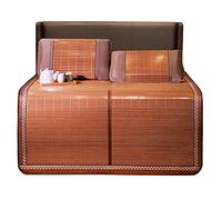 KRXSOBNV, Matelas Tapis de Couchage en Bambou d'été Matelas de literie Pliant Double Face Oreiller de climatisation à Refroidissement Lisse for dortoir à la Maison/0,8 * 1,9 m ( ,Matelas d'été(35*1.95