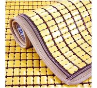 KRXSOBNV, Matelas Tapis de Couchage en Bambou d'été Tapis de climatisation Pliant antidérapant Double Face/Jaune/80 * 1,95 M,Matelas d'été