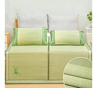 KRXSOBNV, Matelas Tapis de lit d'herbe Pliant Tapis de Couchage d'été Tapis de Paille Respirant Matelas Frais Tapis d'été Double Face Refroidissement/D/120 * 195Cm,Matelas d'été(F,180 * 220Cm)