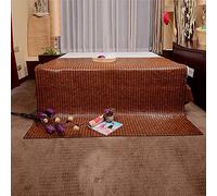 KRXSOBNV, Matelas Tapis De Lit en Bambou Tapis De Sommeil D'étéTapis De Mahjong en Bambou CarboniséTapis De Climatisation Pliable/135 * 195Cm,Matelas d'été(150 * 200Cm(59 * 79In))
