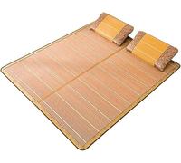 KRXSOBNV, Matelas Tapis de Sol en Bambou d'été/Coussin de Couchage rafraîchissant d'été/Matelas en Bambou et en Soie glacée Conception Pliable réversible for dortoir d'école à la Maison,Matelas d'été