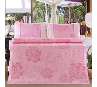 KRXSOBNV, Mattress 3 pièces Tapis de Soie glacée Tapis Jacquard 1,5/1,8 m Lavable 2 taies d'oreiller et 1 Tapis Pliable Simple Double Drap de Matelas de climatisation,Matelas d'été(3,180x200cm 3pcs)