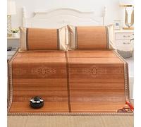 KRXSOBNV, Mattress Cool Matelas 1,8 m Tapis de Paille de lit Double Face Pliable Tapis de Soie glacée 1,2 m Tapis de Bambou de Luxe d'été sans taies d'oreiller,Matelas d'été(Color 5,120x195cm)