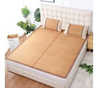KRXSOBNV, Mattress Cool Matelas 1,8 m Tapis de Paille de lit Double Face Pliable Tapis de Soie glacée 1,2 m Tapis de Bambou de Luxe d'été sans taies d'oreiller,Matelas d'été(Color 3,120x195cm)