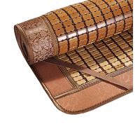 KRXSOBNV, Mattress Tapis de Couchage d'été en Bambou Tapis de lit Pliable Matelas Frais Respirant carbonisé Mahjong Tapis de Couchage d'été for Double Simple,Matelas d'été(150x195cm/59x77in)