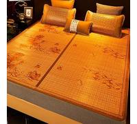 KRXSOBNV, Mattress Tapis d'été 1,5/1,8/2,0 m Tapis d'été Domestique Tapis de Paille Tapis de Bambou Pliant Tapis de climatisation Tapis Froid sans taies d'oreiller,Matelas d'été(Color 2,200x200cm)