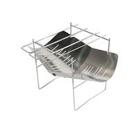 KRXSOBNV, Mini Barbecue d'extérieur en Acier Inoxydable, poêle de Camping, Grille de Cuisson Pliable au Charbon de Bois,Barbecue