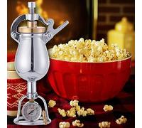 KRXSOBNV, Mini pop-corn à air sans huile, manivelle en acier inoxydable, amplificateur alimentaire for réunions de famille, fête d'étude, décoration de Noël amusante ，Machine à pop-corn