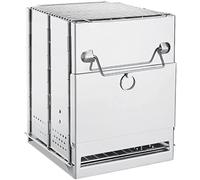 KRXSOBNV, Mini Support de Barbecue Multifonctionnel de Camping en Acier Inoxydable, poêle carré à Bois de Chauffage, Pliable et Portable,Barbecue