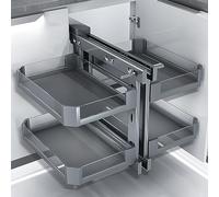 KRXSOBNV, Organisateur Coulissant for Armoire Aveugle, Panier intégré d'angle for Armoire de Cuisine, étagères coulissantes for Garde-Manger, Armoire, Table, 900CABINTE,Organisateur de Coin de cuisin