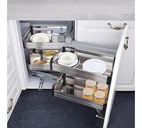 KRXSOBNV, Organisateur d'armoire d'angle Aveugle for optimiseur d'angle, Placard de Cuisine avec Assemblage Simple, Armoire d'angle Aveugle extractible à Droite,Organisateur de Coin de Cuisine