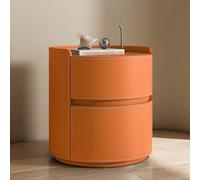KRXSOBNV, Organisateur de Commode avec étagère de Rangement, Commode for Chambre à Coucher, Salon, Petit Espace ,Tables de Nuit(Dark Orange,40x40x50cm)