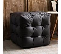 KRXSOBNV, Ottomans Tabourets Repose-Pieds Cube en Cuir Repose-Pieds de Couleur Unie, for Salon, Chambre à Coucher, Couloir d'entrée - Meuble élégant et Fonctionnel,Tabourets(K Gray)