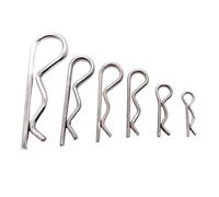 KRXSOBNV Ouverture， Goupille Fendue en Acier Inoxydable de Type R, Ressort ondulé, Pince Serrage for Tracteur(M1.5x28mm 10pcs)