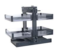 KRXSOBNV, Panier Coulissant for Armoire d'angle Aveugle à Fermeture Douce - Organiseur d'armoire Coulissant à 4 étagères for armoires d'angle à Base Aveugle de Cuisine, Ouvert à Gauche,Organisateur d
