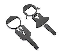 KRXSOBNV, Panneau de porte toilettes, panneau salle bain for hommes et femmes, décoration, for vestiaires salon d'affaires dans les lieux publics bureaux ，Signalisation pour toilettes(Black)