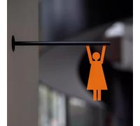 KRXSOBNV, Panneau mural for toilettes, en acier inoxydable, for portes de salle bain, for hommes et femmes, for bureaux, entreprises restaurants, 29,6 x 19,7 cm ，Signalisation pour toilettes(A)