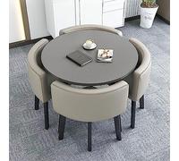 KRXSOBNV, Petite Table de Cuisine Ronde Moderne et chaises for 4 Tables conférence Bureau avec Ensemble, réunion Chaise réception, café,Table de conférence(A)