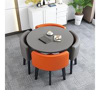 KRXSOBNV, Petite Table de Cuisine Ronde Moderne et chaises for 4 Tables conférence Bureau avec Ensemble, réunion Chaise réception, café,Table de conférence(D)