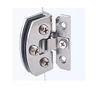 KRXSOBNV, Pince de porte de salle de bains en acier inoxydable, 2 pièces, pince de verre d'armoire for verre de 5mm à 8mm, Non poreux, matériel de verre à pli unique, charnière de verre,Charnières